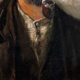 Pipe smoker portrait, 19th century