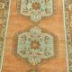 Tapis de couloir vintage vert et orange