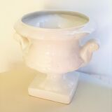 White ceramic medici-shaped planter