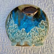 Vase en ceramique a decor abstrait signature a identifier