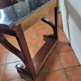 Old mahogany dining style console with a drawer