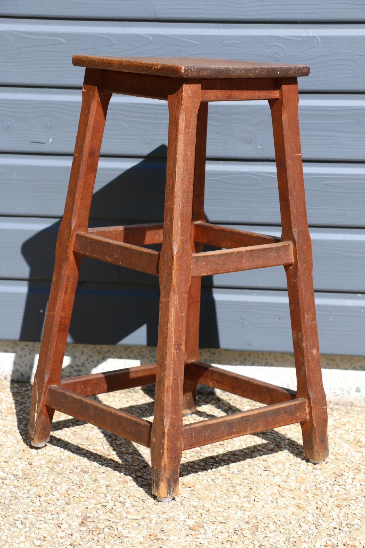 Dark oak high stool 650mm