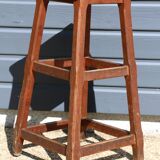 Dark oak high stool 650mm