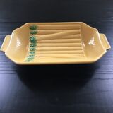 Plat à asperges en barbotine