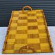 Plateau vintage en "bambou et marqueterie"
