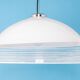 Magnificent suspended light fixture in white glass, Murano glass, Italy, 1970s.