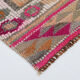 Neutral color handmade runner rug 317x87cm