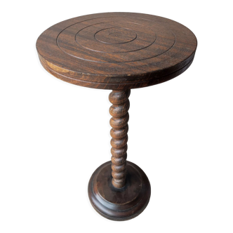 Table selette gueridon turned wood