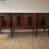 Louis XVI style buffet in mahogany wood and veneer.