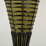 Lampadaire en bambou et tissu