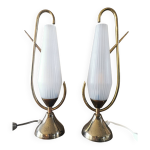 Paire de lampes vintage