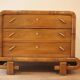 Art Deco walnut chest of drawers, 1950s, mid-century modern style,