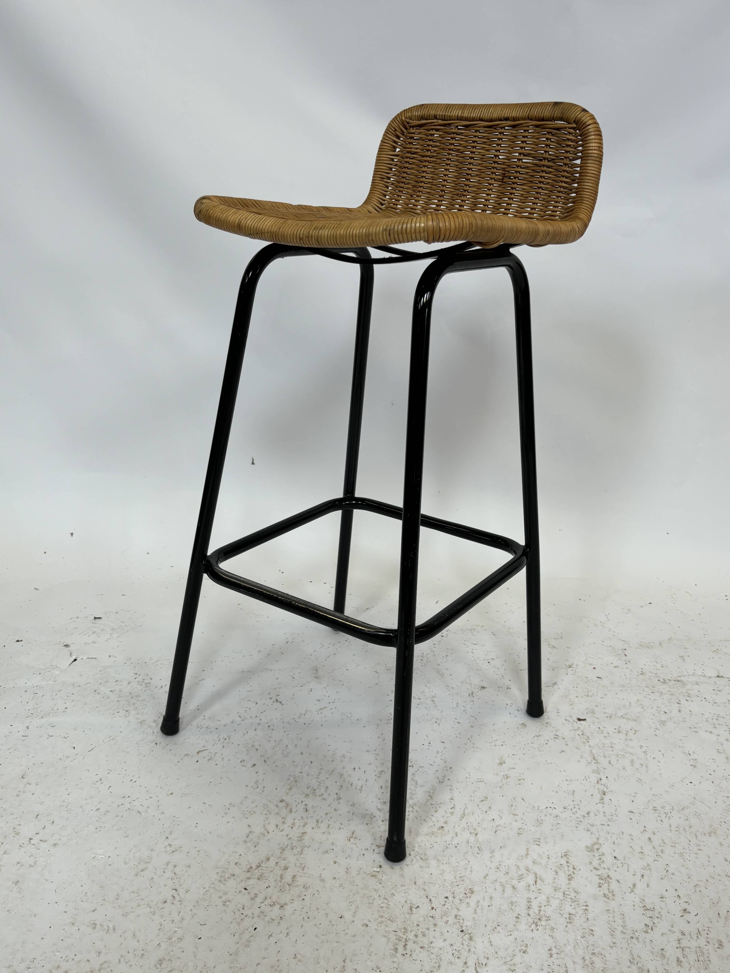 Tabouret de bar vintage Dirk van Sliedregt Rohe Noordwolde 1960 Pays-Bas