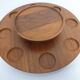 Rotating Teak Tray with Ceramic Bowls, Denmark, 1960s, Set of 10