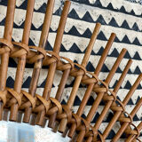 Rattan mirror 1960 48x60cm