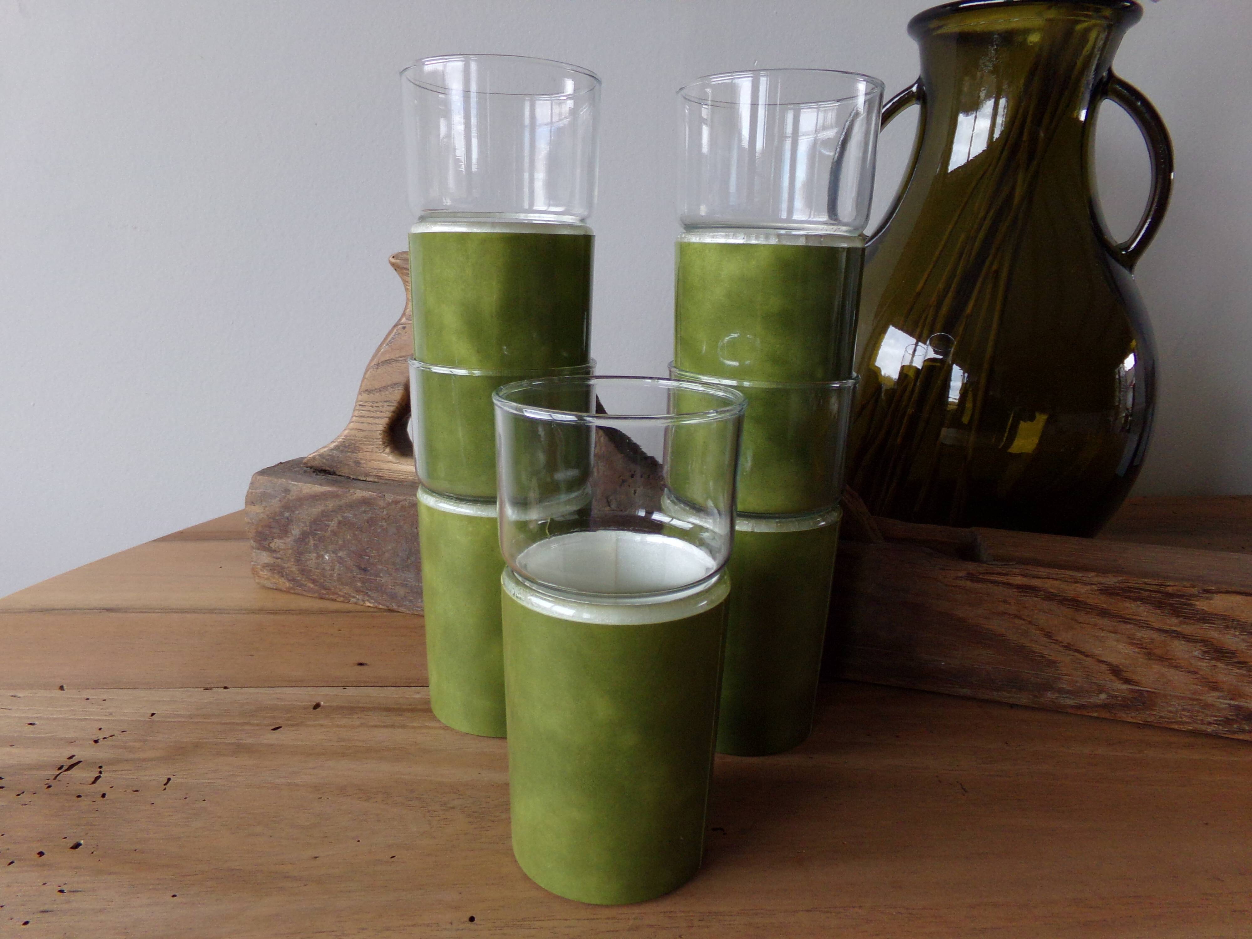 5 vintage glasses by Henry & Miller Industries N.Y.C.