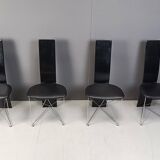 Set of 4 Concorde Dining Chairs with Leather Seats by Torstein Flatøy for Bahus