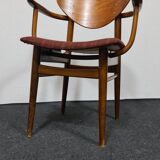 Chaise de café en bois vintage