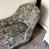 Floral cotton jacquard chaise longue