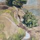 Paintings set of 4 drawings by Ed. Pannetier (1884-1965) Provence Côte d'Azur