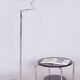 Czech Bauhaus Floor Lamp, Textile Lamp Shade, Chrom-Plated Steel, 1920s