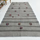 6x12 Gray & Black Modern Hemp Rug, 184x379Cm