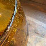 Bubble glass cup-verrerie Biot-70s