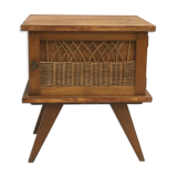 Rattan bedside 60
