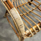 6 rattan armchairs