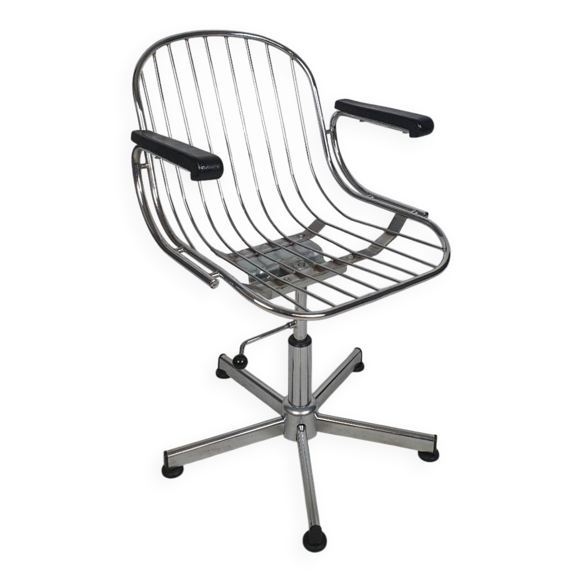 Vintage chrome swivel armchair