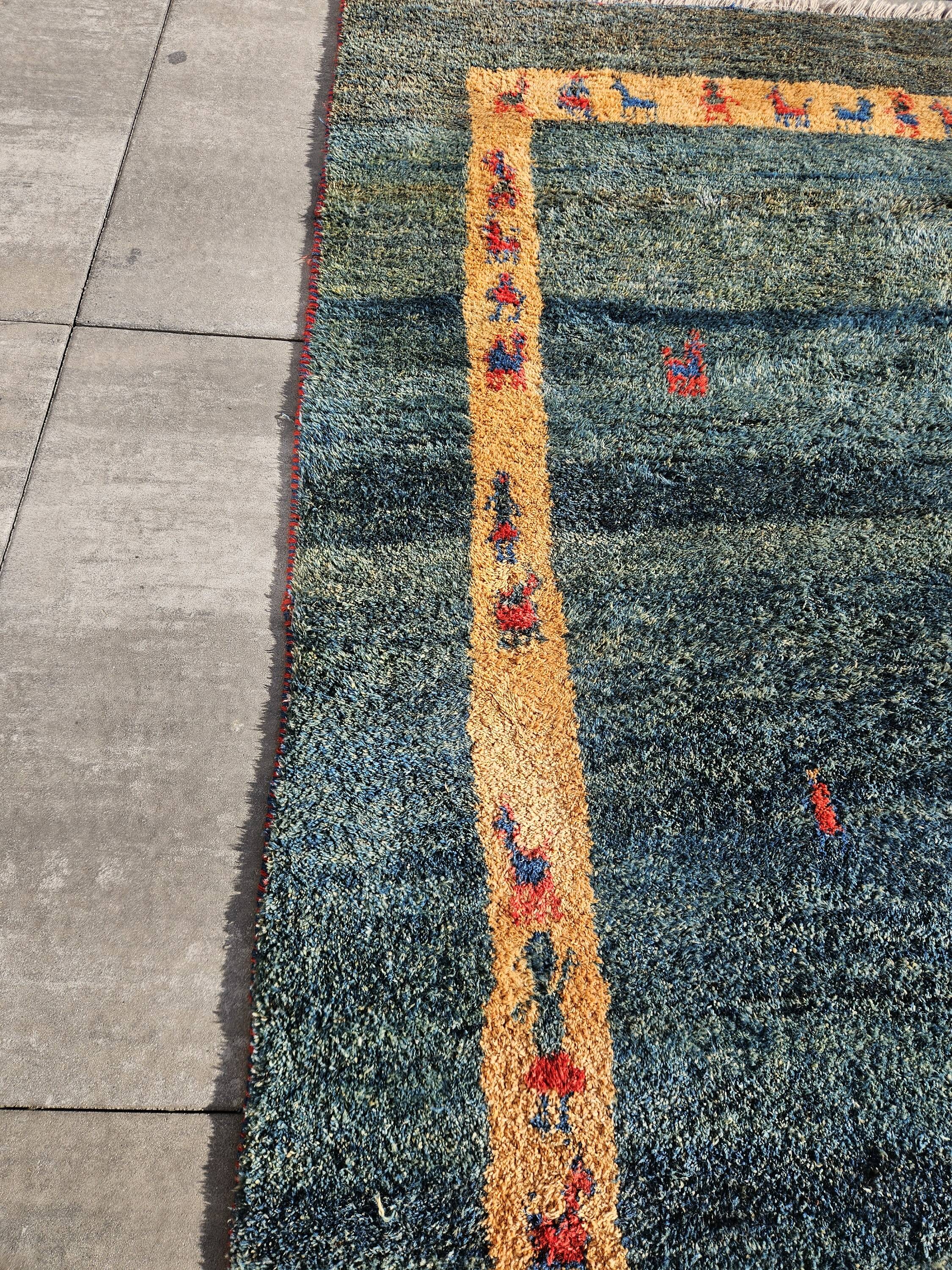 Tapis Gabbeh, Népal, laine, 290cm x 193cm