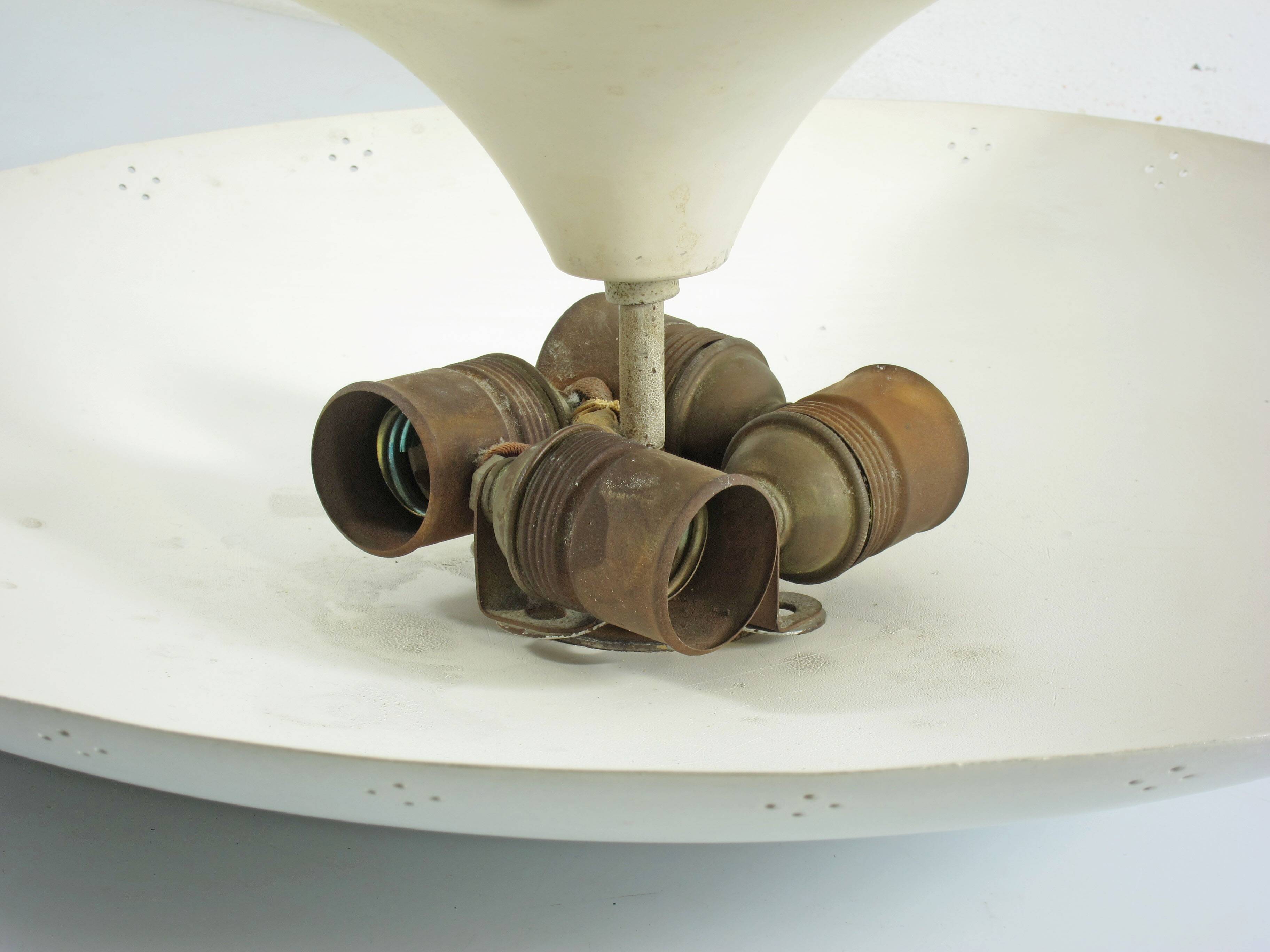 Super Rare 1950s Italian Reversed Umbrella Ceiling Lamp – Gino Sarfatti Sty