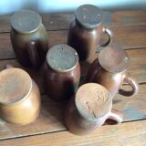 6 stoneware mugs