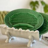 2 Sarreguemines asparagus plates