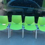 4 stackable chairs design Angelo Pinaffo model Shell Italy