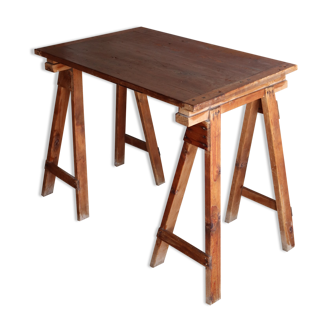 Working table on convent trestles