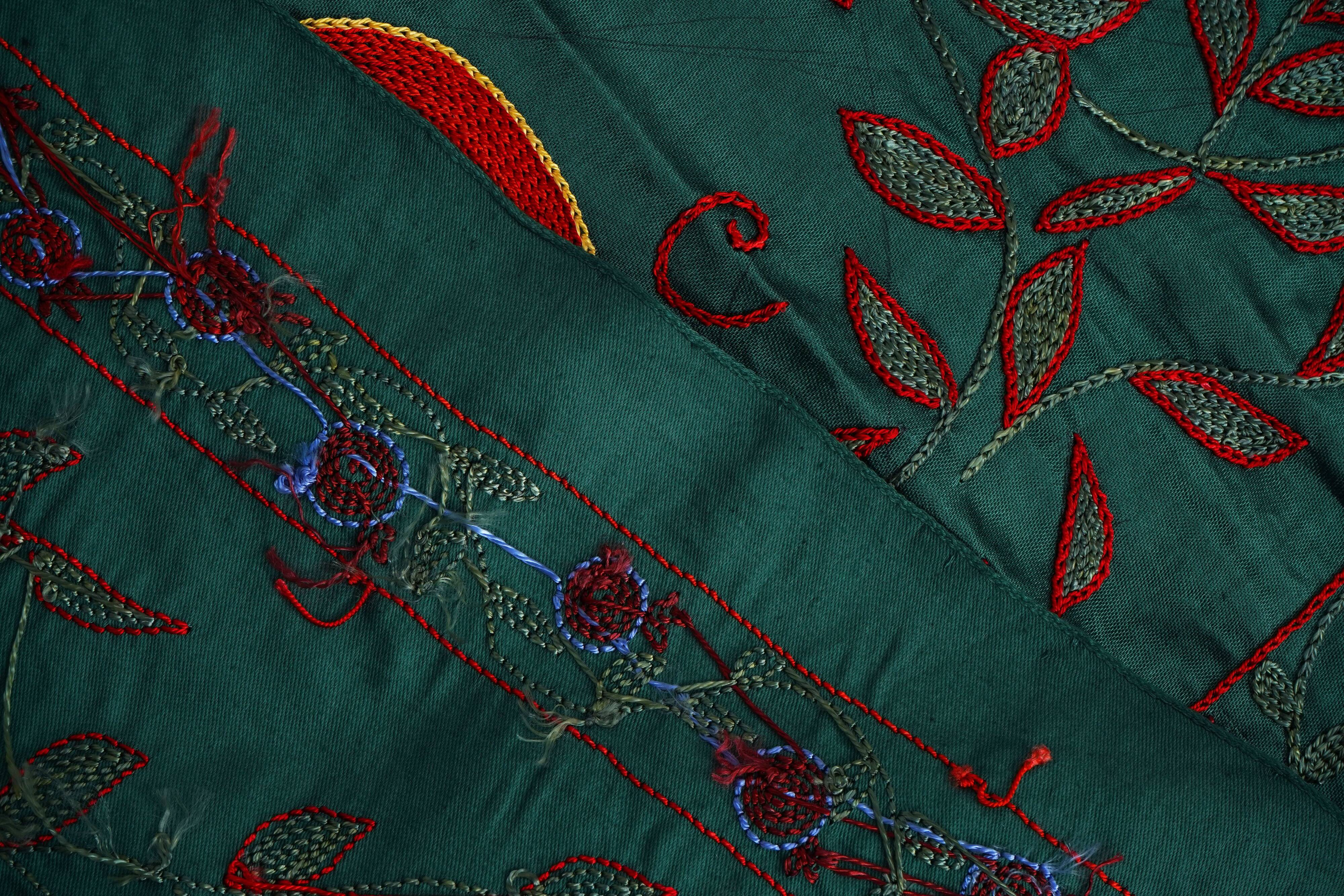 Hand-knotted rug, vintage Turkish rug 53x190 cm