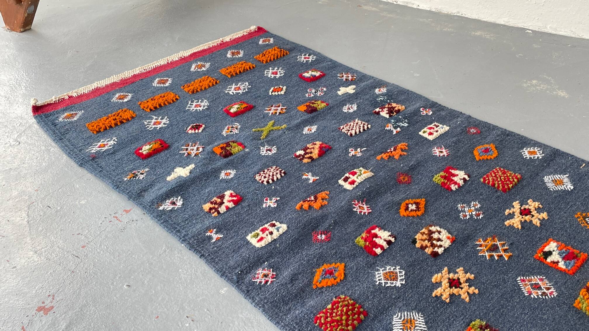 Berber Kilim Hallway Rug VINTAGE Velvet Patterns