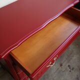 Customized vintage Basque red chest of drawers