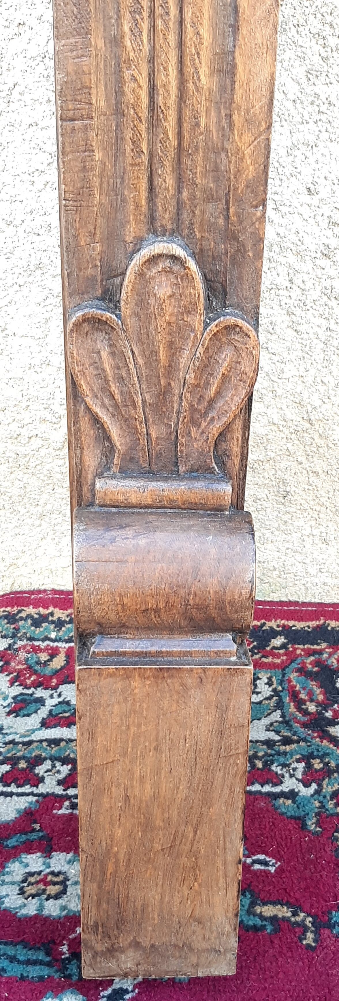 carved wooden fireplace mantle