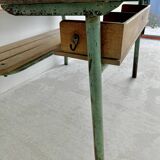 Ancien pupitre d’école double vintage Colman Thonon 1950-1960