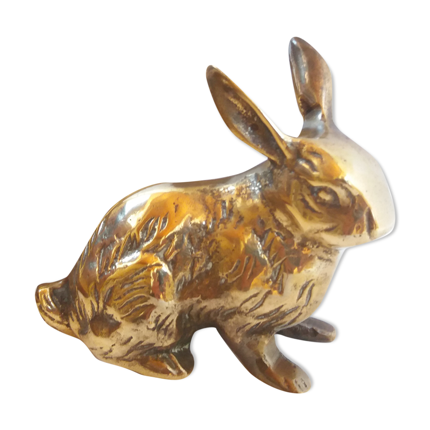 Golden brass rabbit