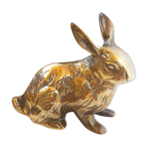 Golden brass rabbit