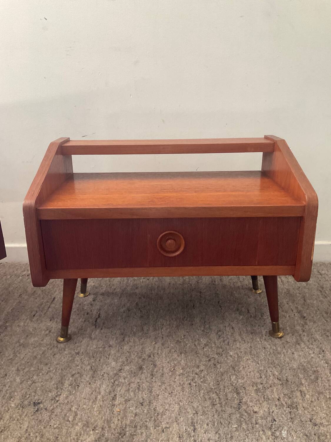 Pair of Scandinavian teak bedside tables from the 60s-70s