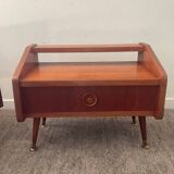 Pair of Scandinavian teak bedside tables from the 60s-70s