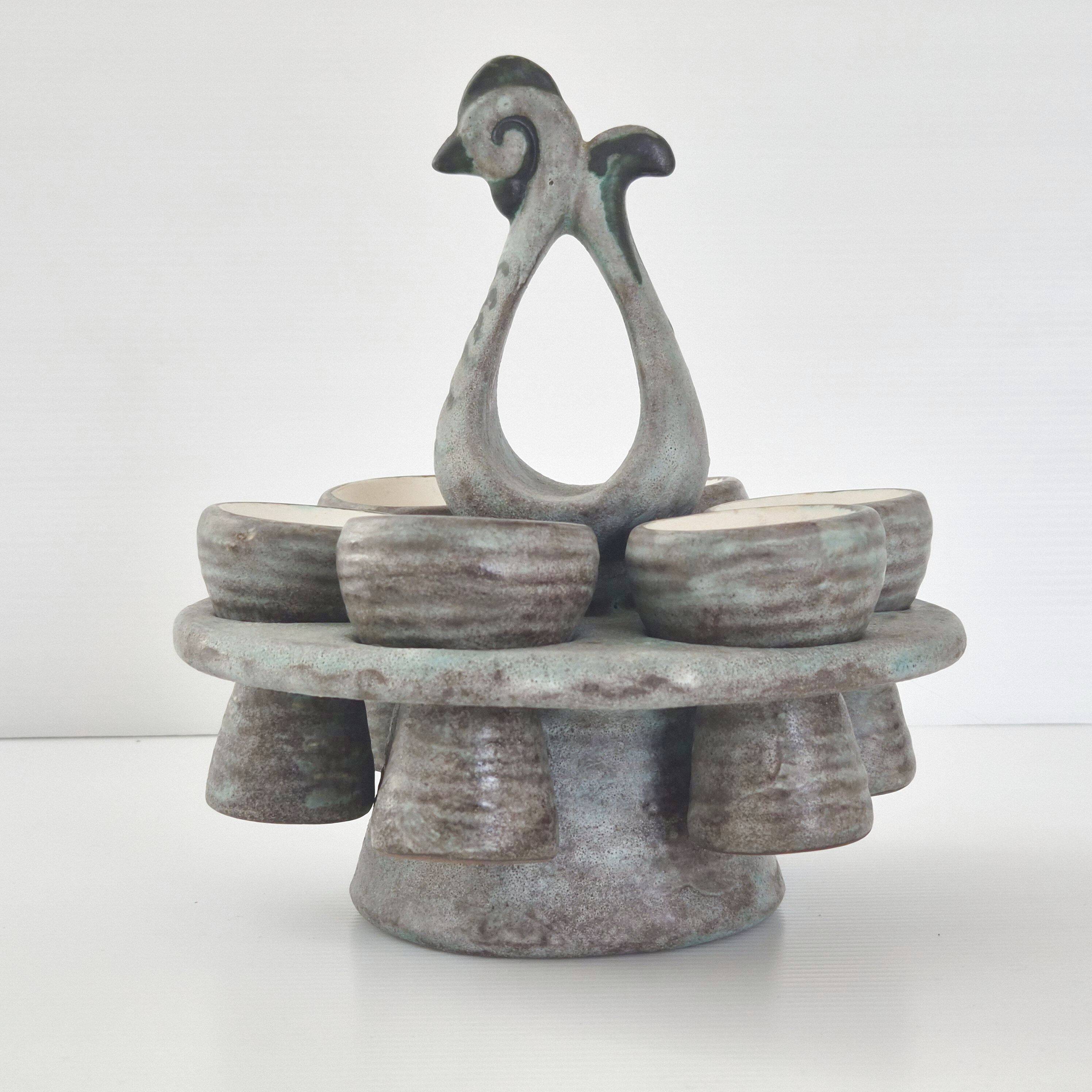 Vintage egg cup holder Ar Seiz Breur