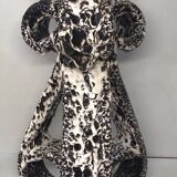 Triple candlestick Fat Lava signed Marius Giuge rare vintage Vallauris