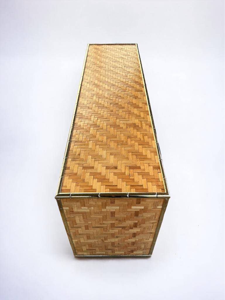 Beautiful Vintage Bamboo Sideboard in Gabriella Crespi style, Italy Circa 1970