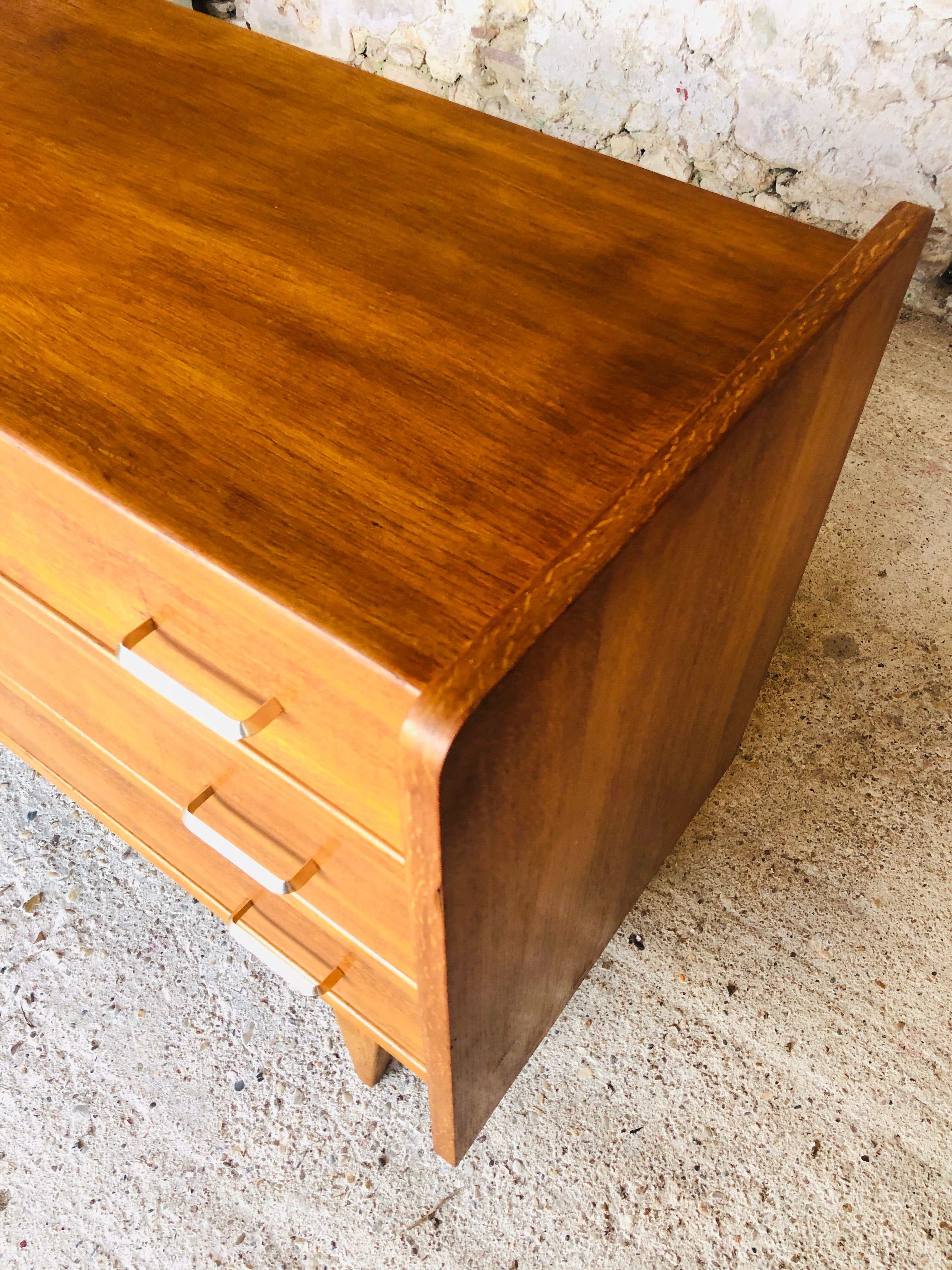 Oak chest of drawers, Scandinavian style, circa 60