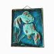 Wall plaque in glossy ceramic 1930, Gustav HEINKEL (1907-1945), Majolica from KARLSRUHE